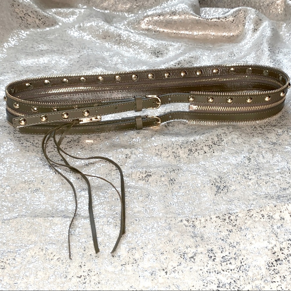 Studded PU leather belt 3 in 1!